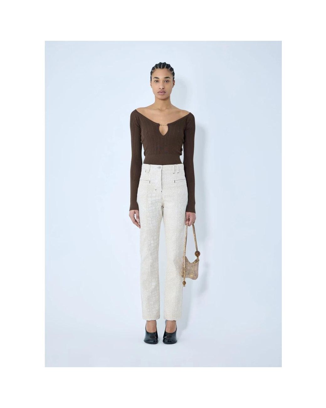 Jacquemus White Slim-Fit Jeans