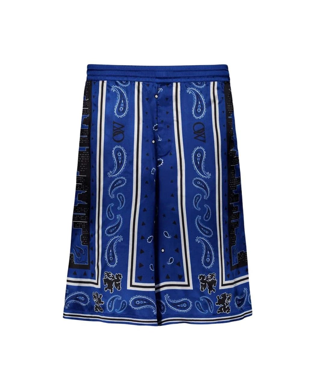 Off-White c/o Virgil Abloh Blue Bermudas for men