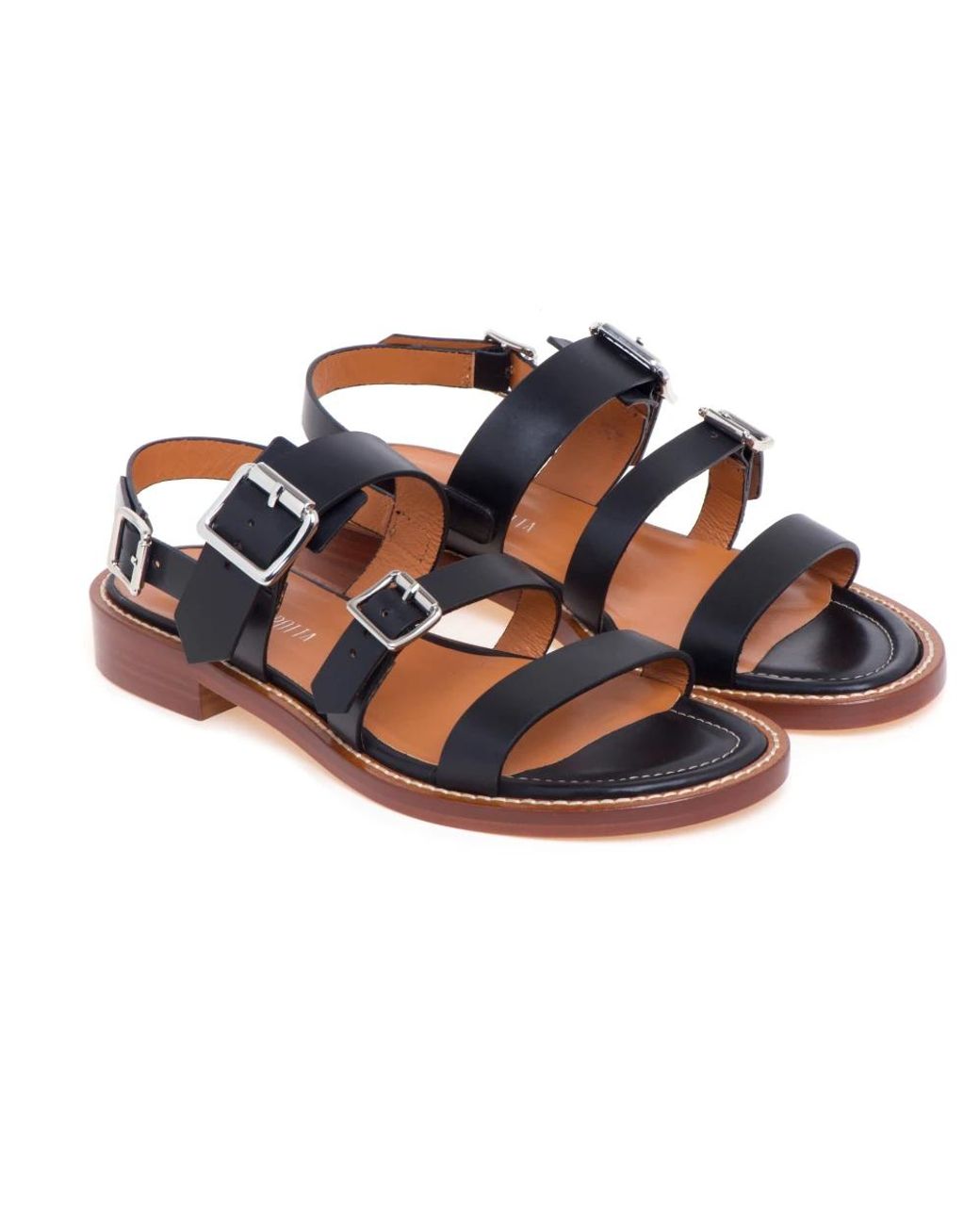 Guglielmo Rotta Blue Flat Sandals