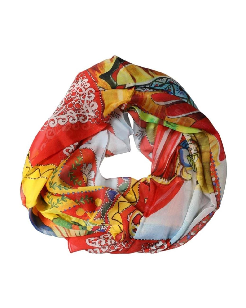 Dolce & Gabbana Red Silk Scarves