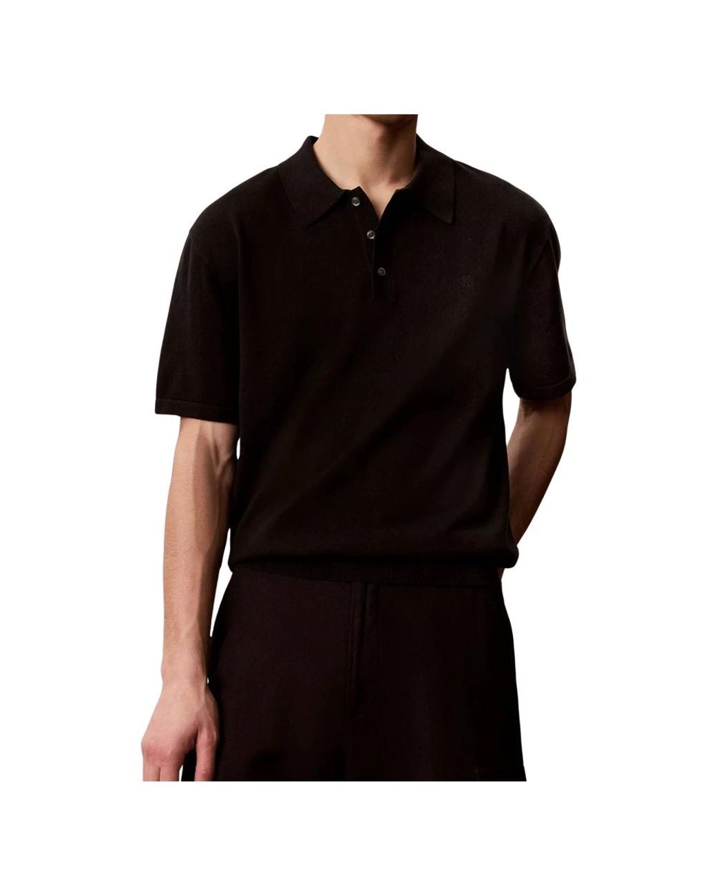 Calvin Klein Black Polo Shirts for men