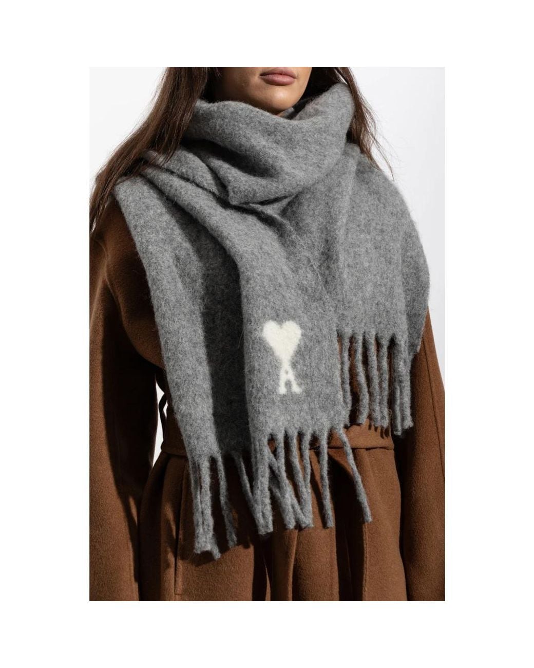 AMI Gray Winter Scarves