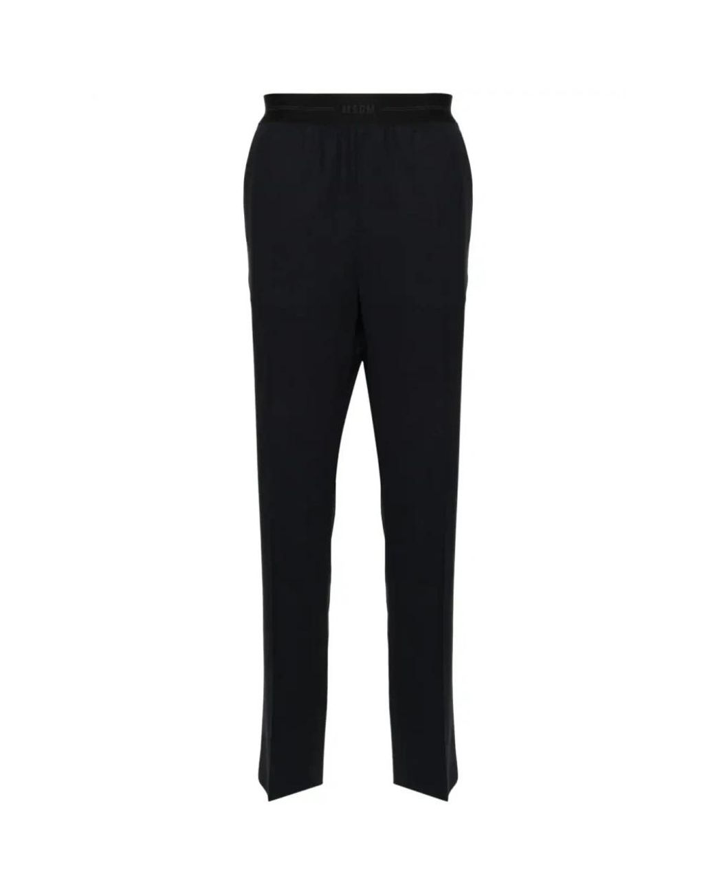 MSGM Black Slim-Fit Trousers for men