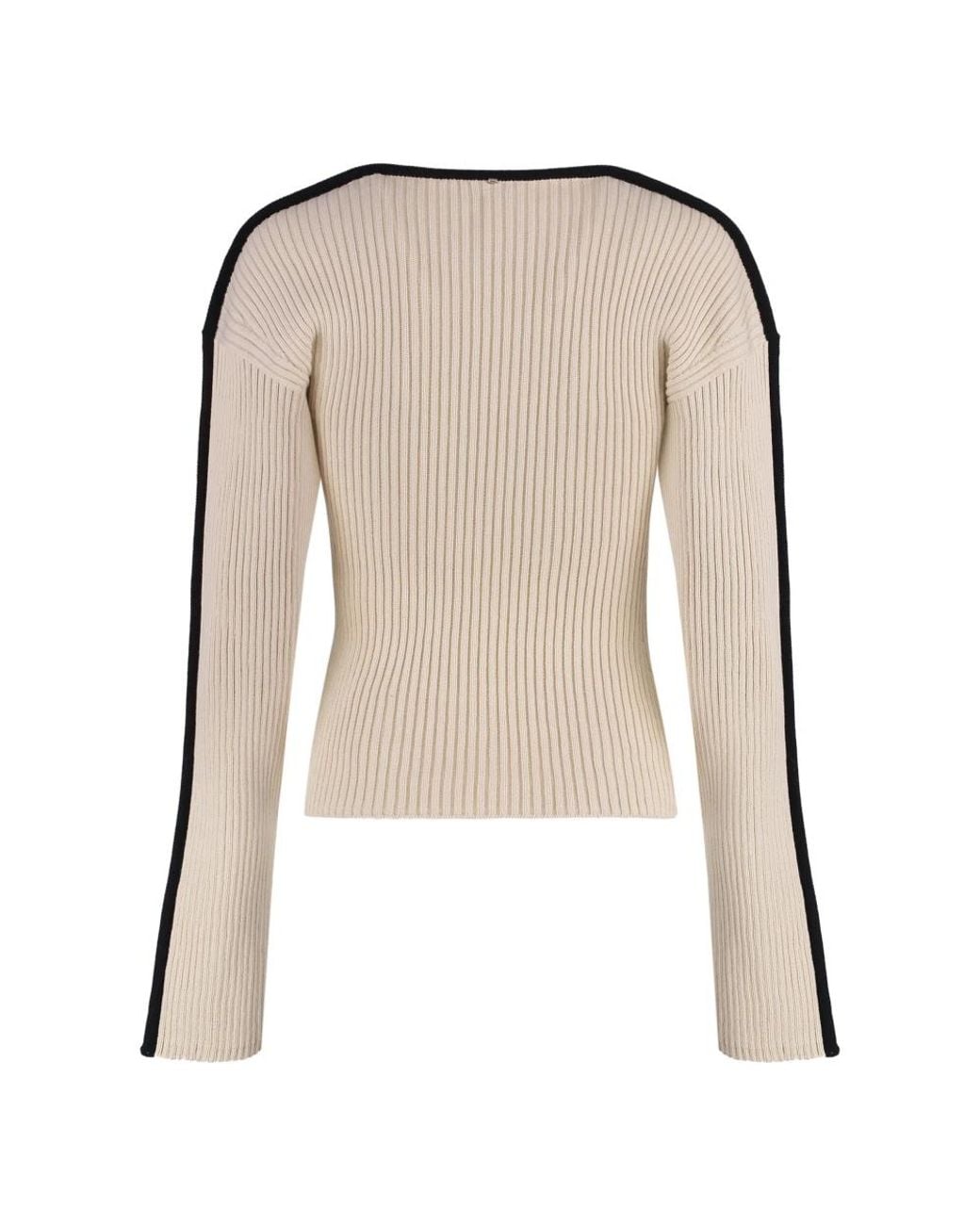 Sportmax Natural Round-Neck Knitwear