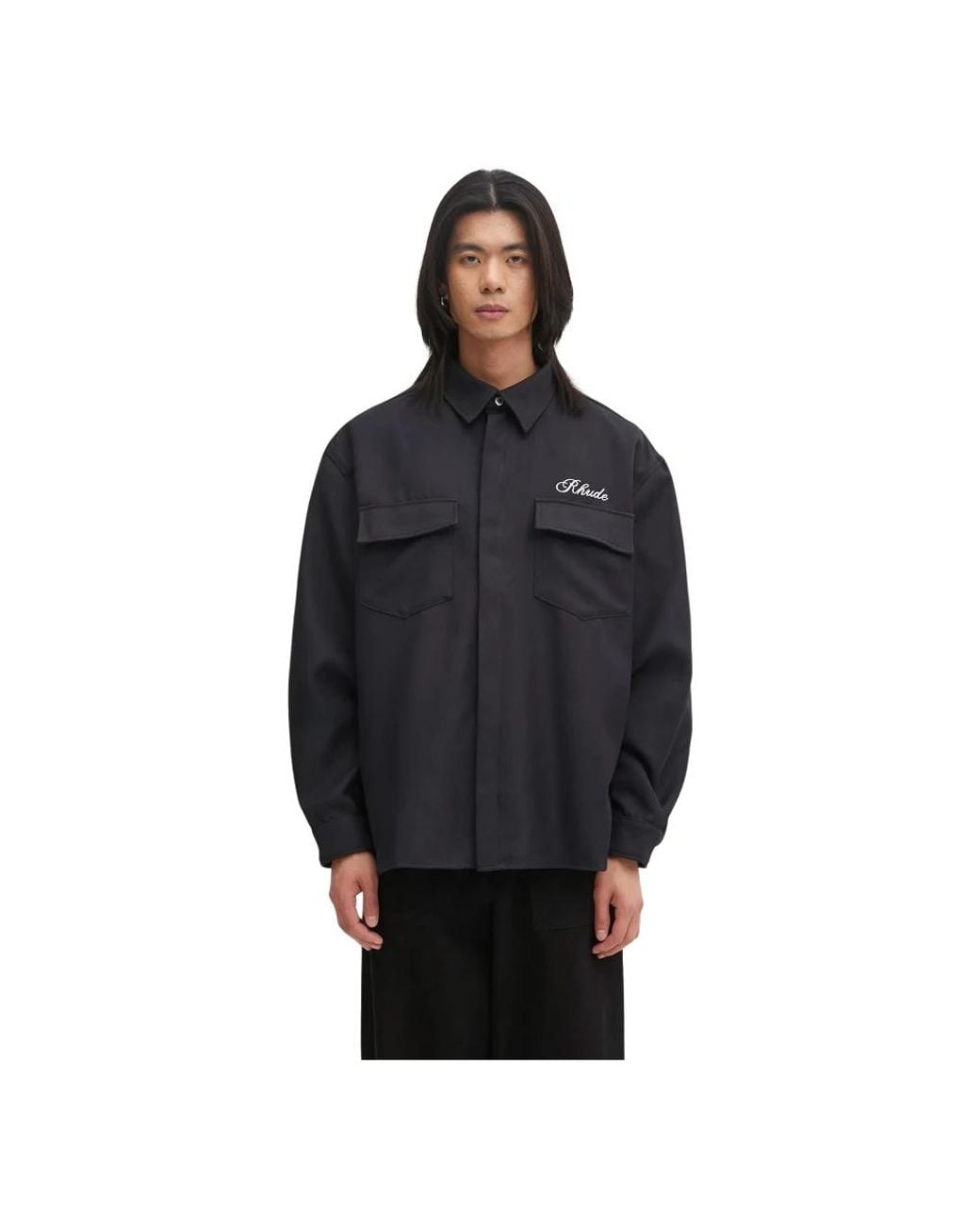 Rhude Boxy Werkshirt in het Black voor heren