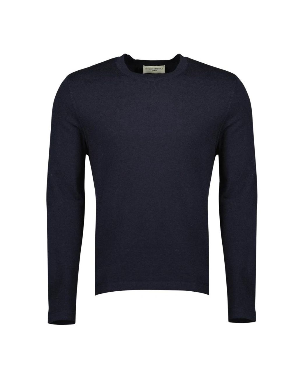 Officine Generale Blue Round-Neck Knitwear for men