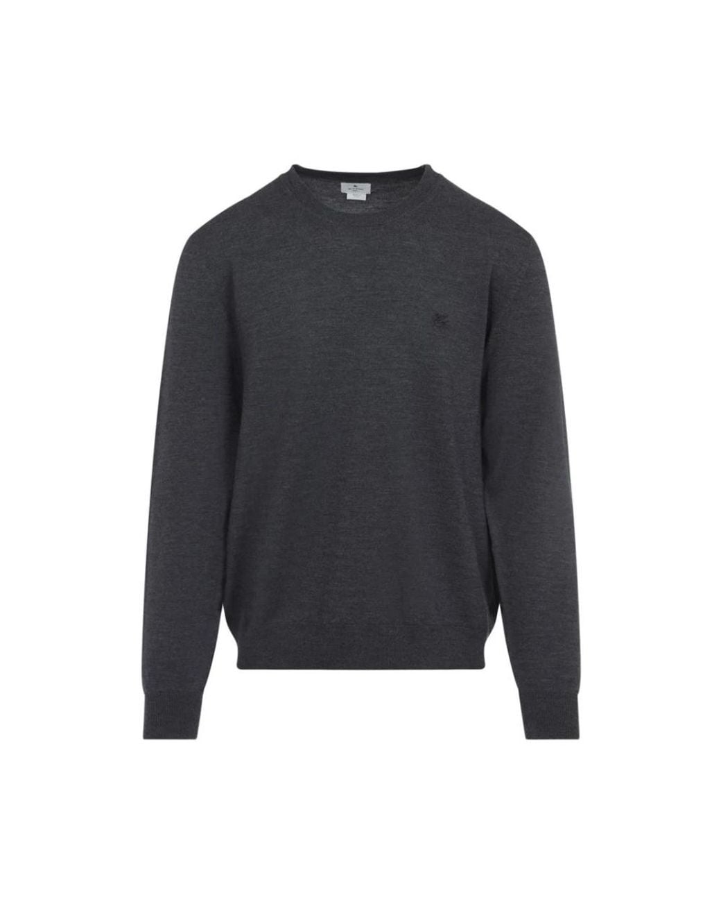 Etro Blue Round-Neck Knitwear for men