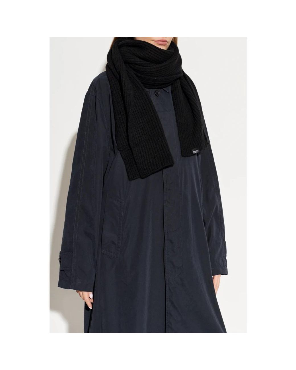 MM6 by Maison Margiela Black Winter Scarves