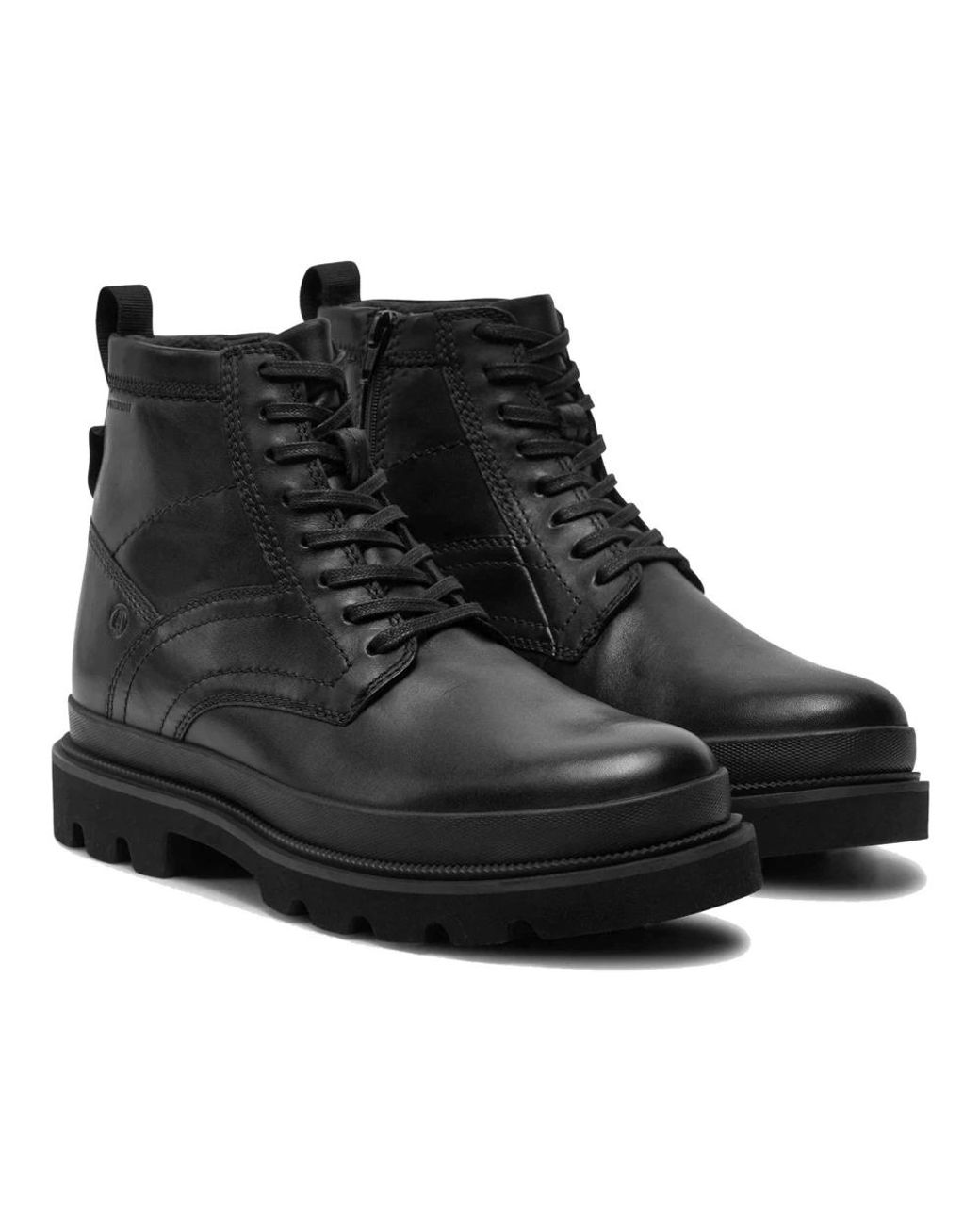 Clarks Black Lace-Up Boots for men