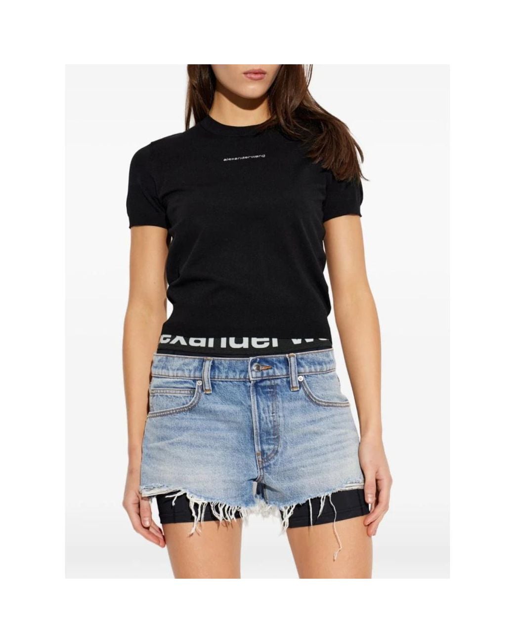 Alexander Wang Black Round-Neck Knitwear