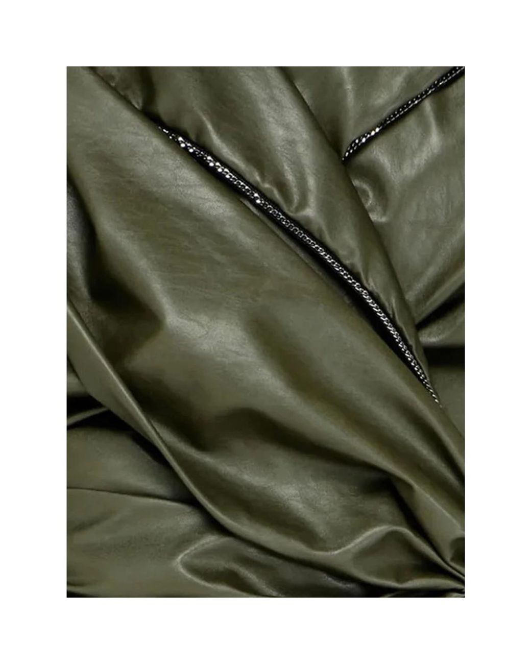 DIESEL Green Leather Jackets