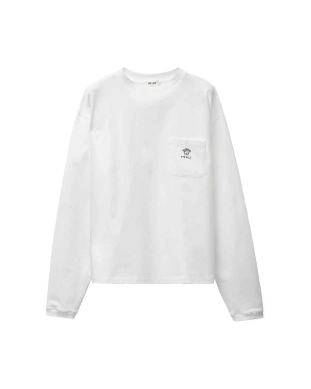 Versace White Long Sleeve Tops for men