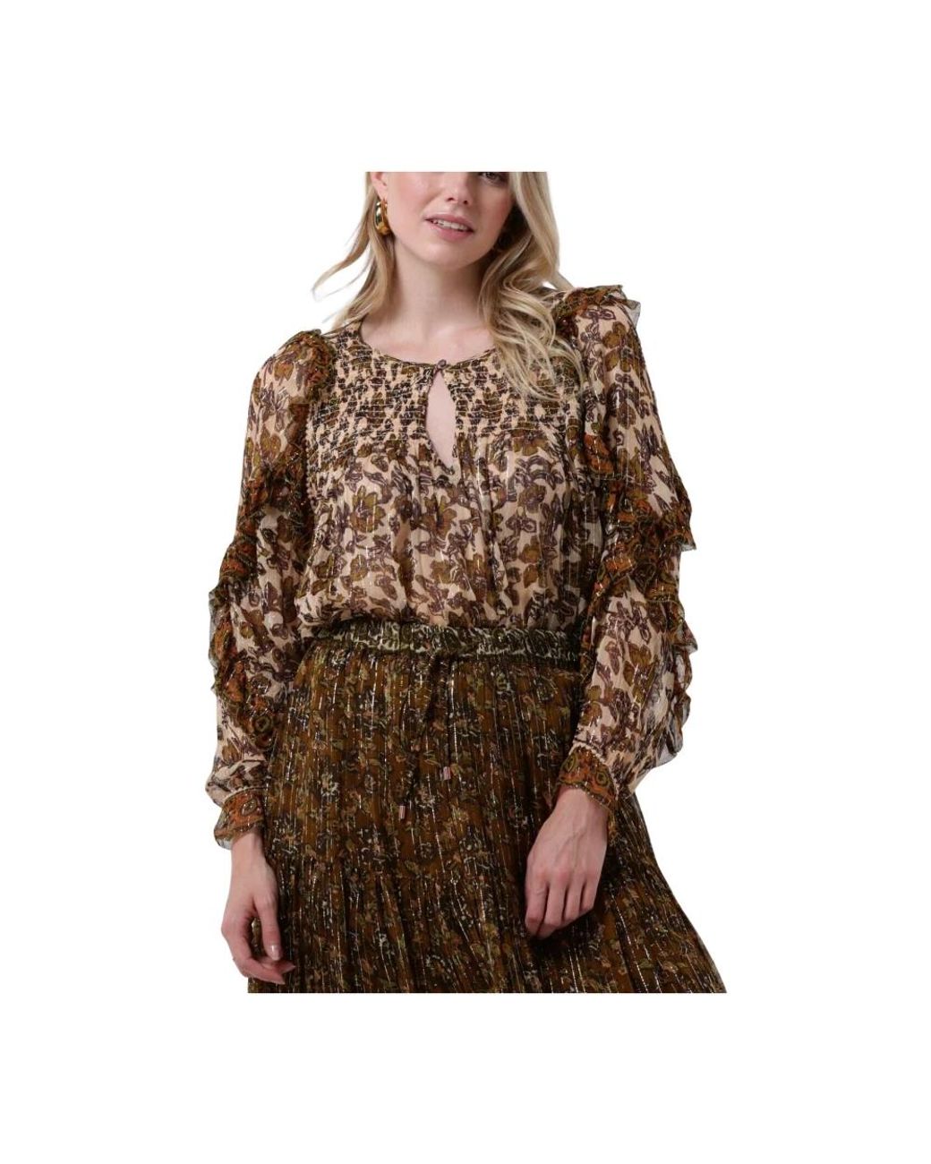 Louizon Overhemden ,Bruin ,Bronze Ottis Top Blouse in het Brown