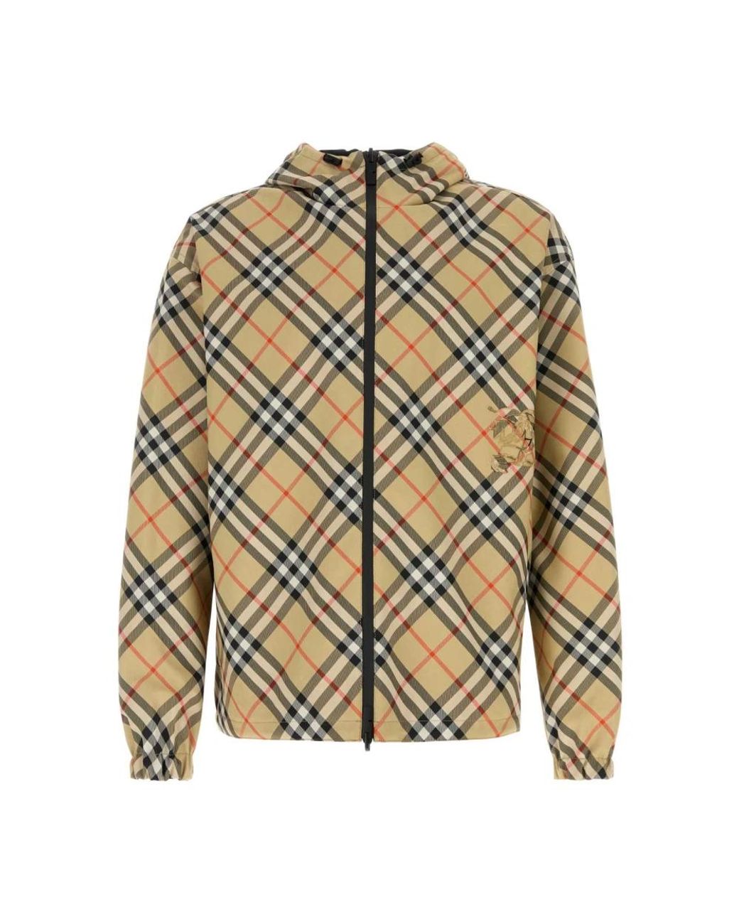 Burberry Geborduurde Polyester Reversible Jas in het Multicolor voor heren