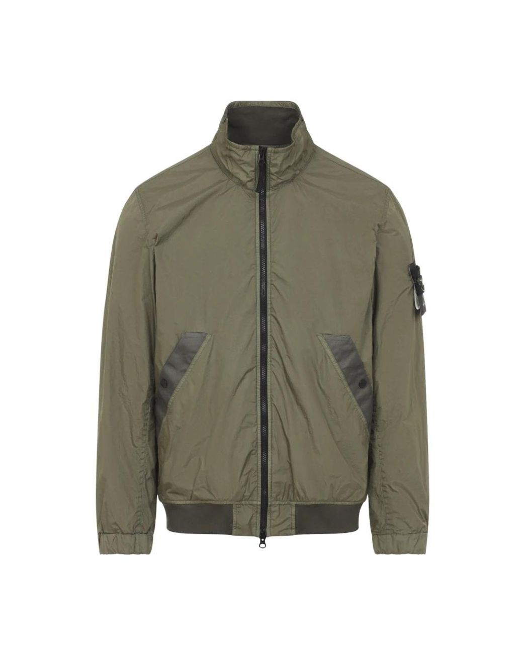 Stone Island Green Bomber Jackets for men