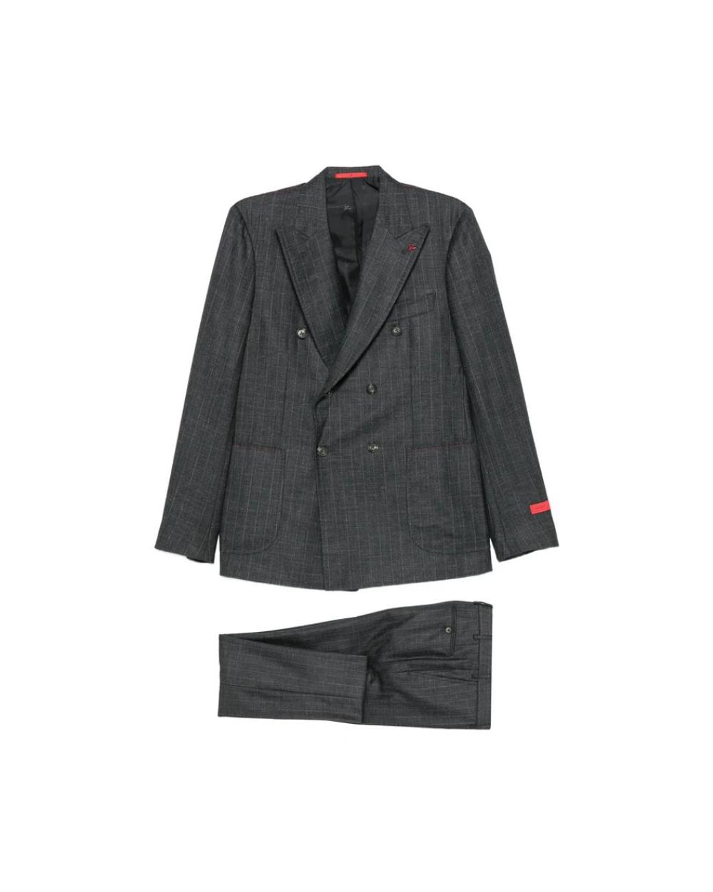 Double-Breasted Coats Isaia pour homme en coloris Black