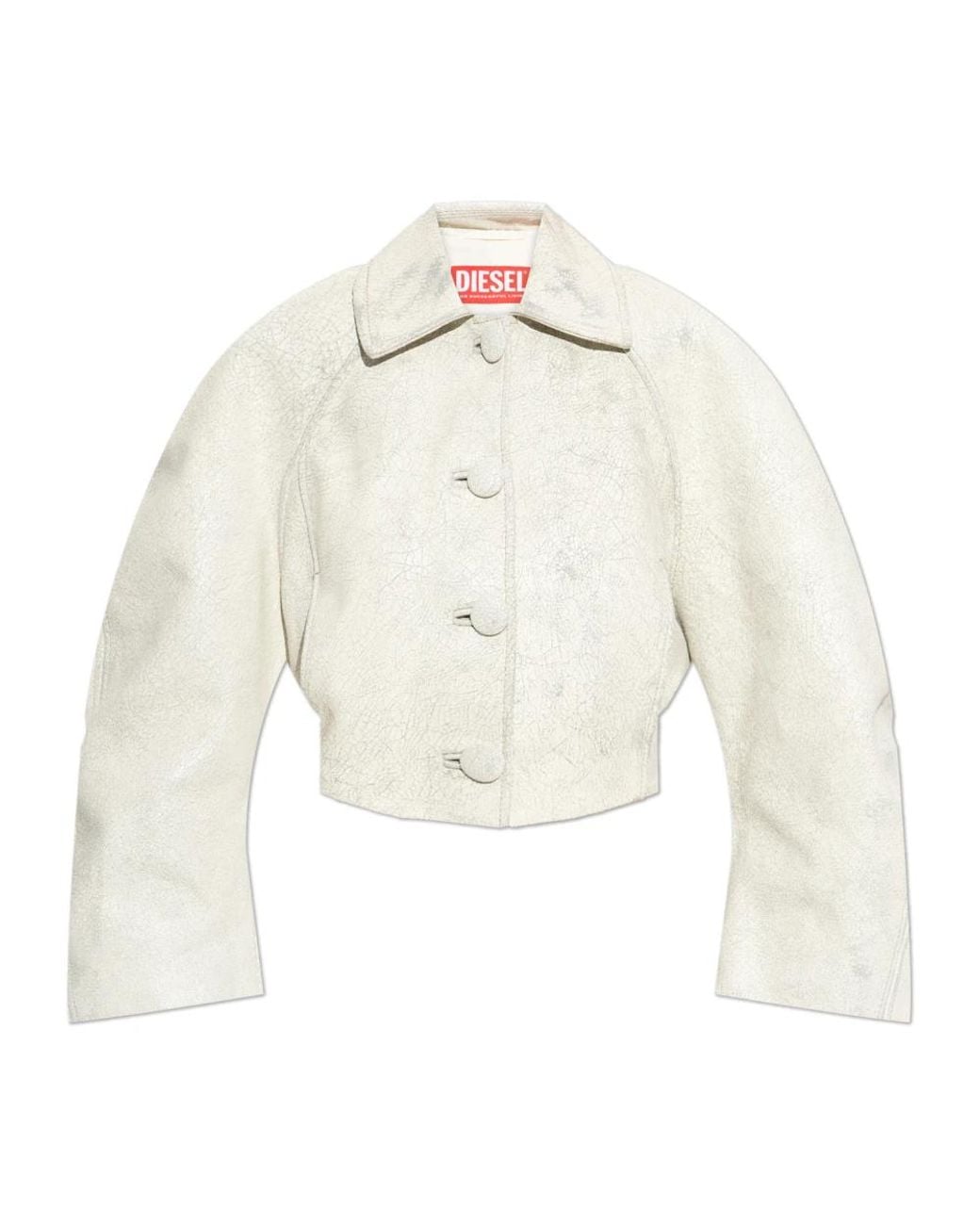 DIESEL Jassen ,Wit ,Polyester L-Raya Jacket in het White