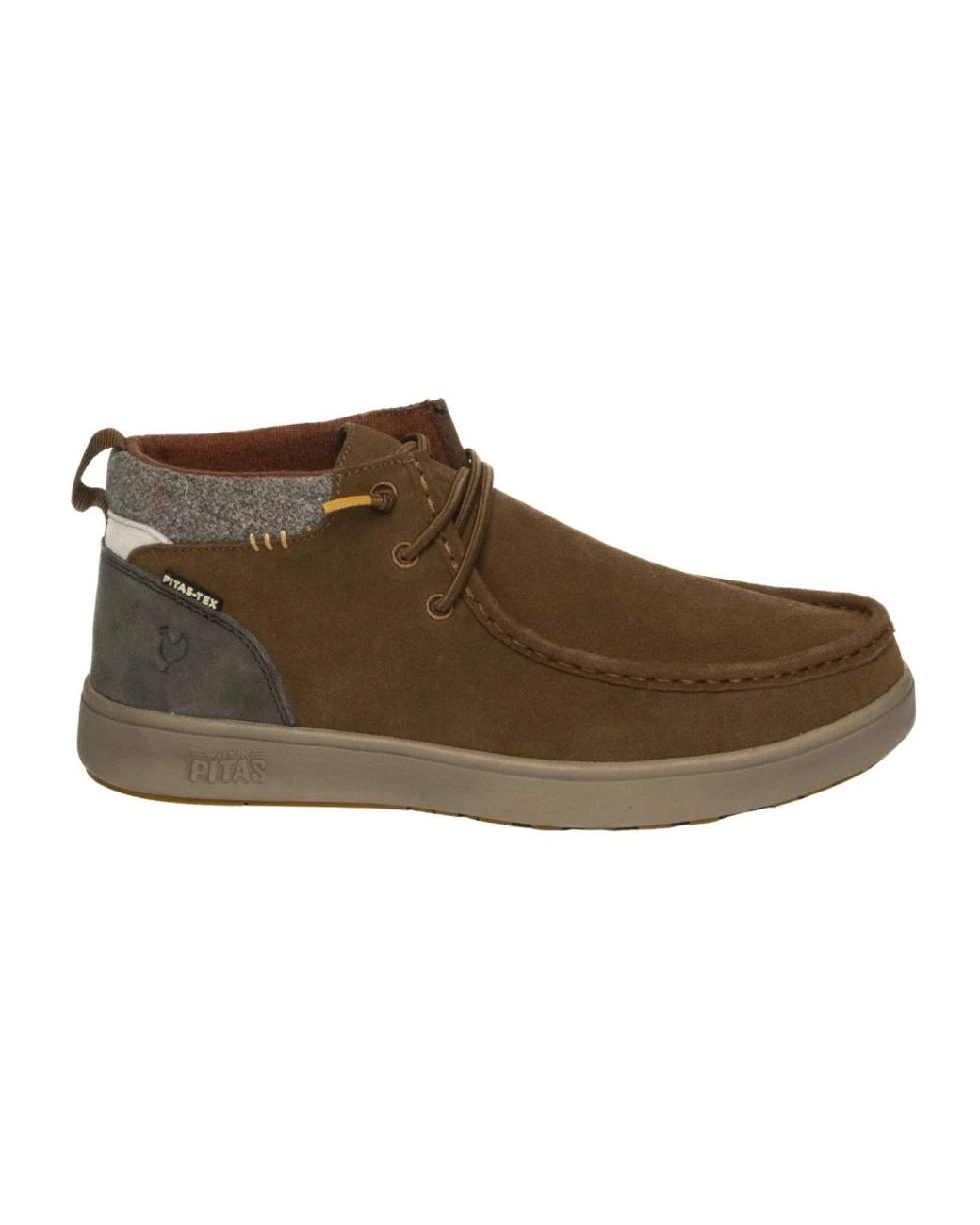 WALK IN PITAS Brown Lace-Up Boots for men