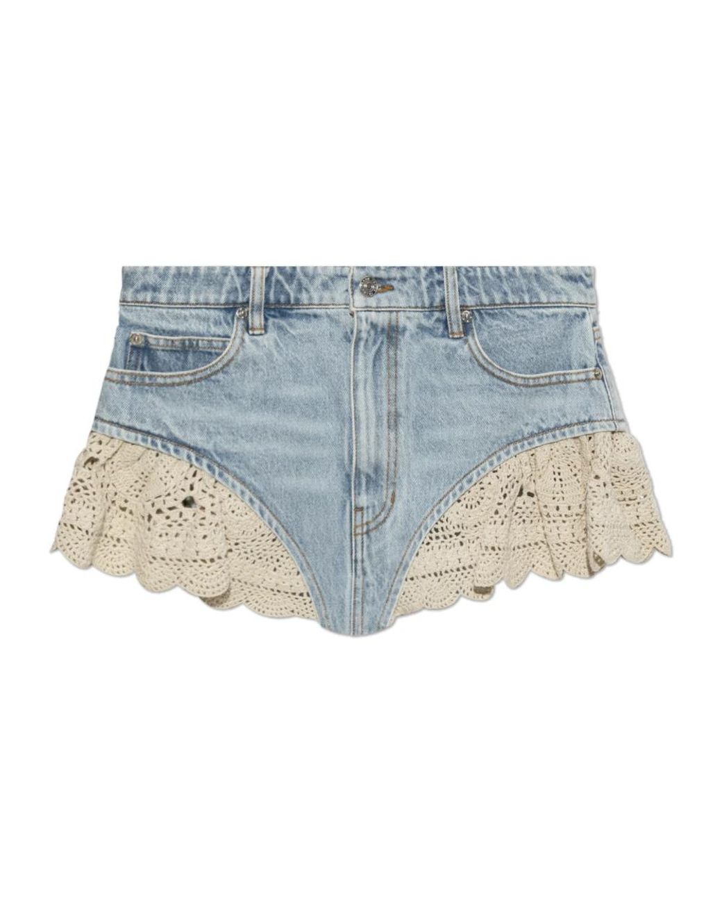 FRAME Blue Denim Shorts