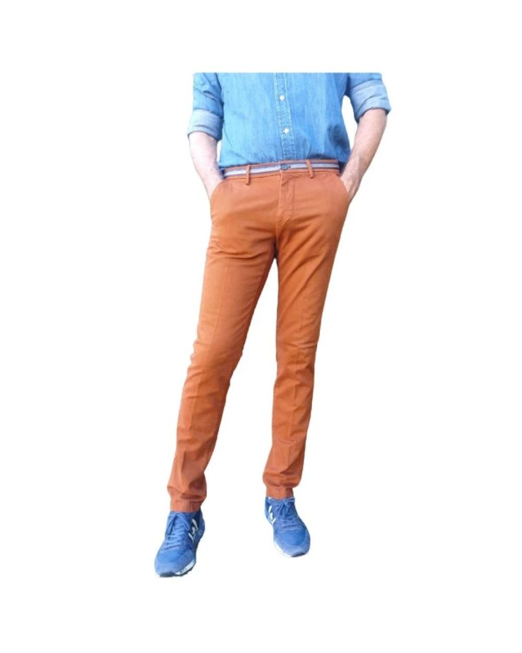 Mason's Blue Slim-Fit Trousers for men