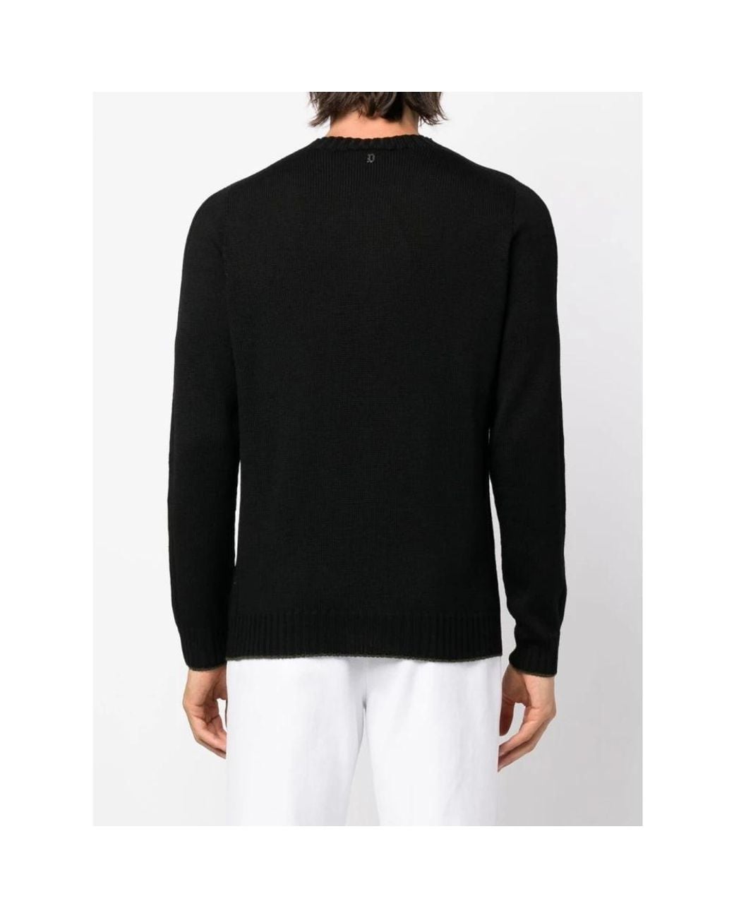 Dondup Black Round-Neck Knitwear for men