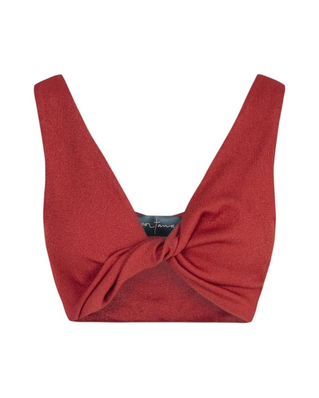 Cortana Red Sleeveless Tops