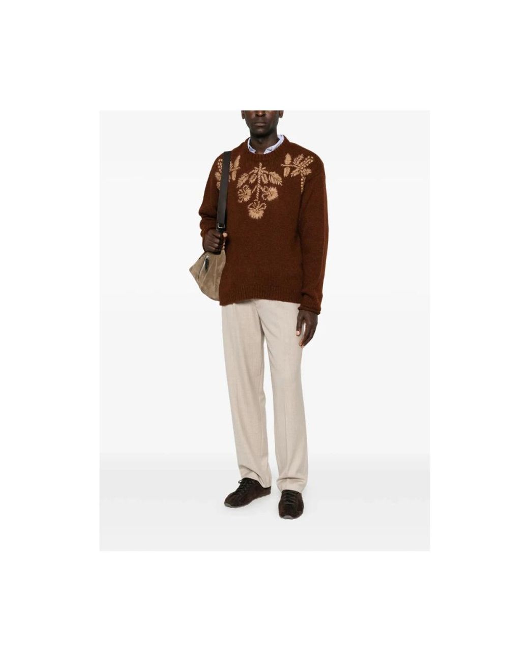 BAZISZT Chincha Pullover in Brown für Herren