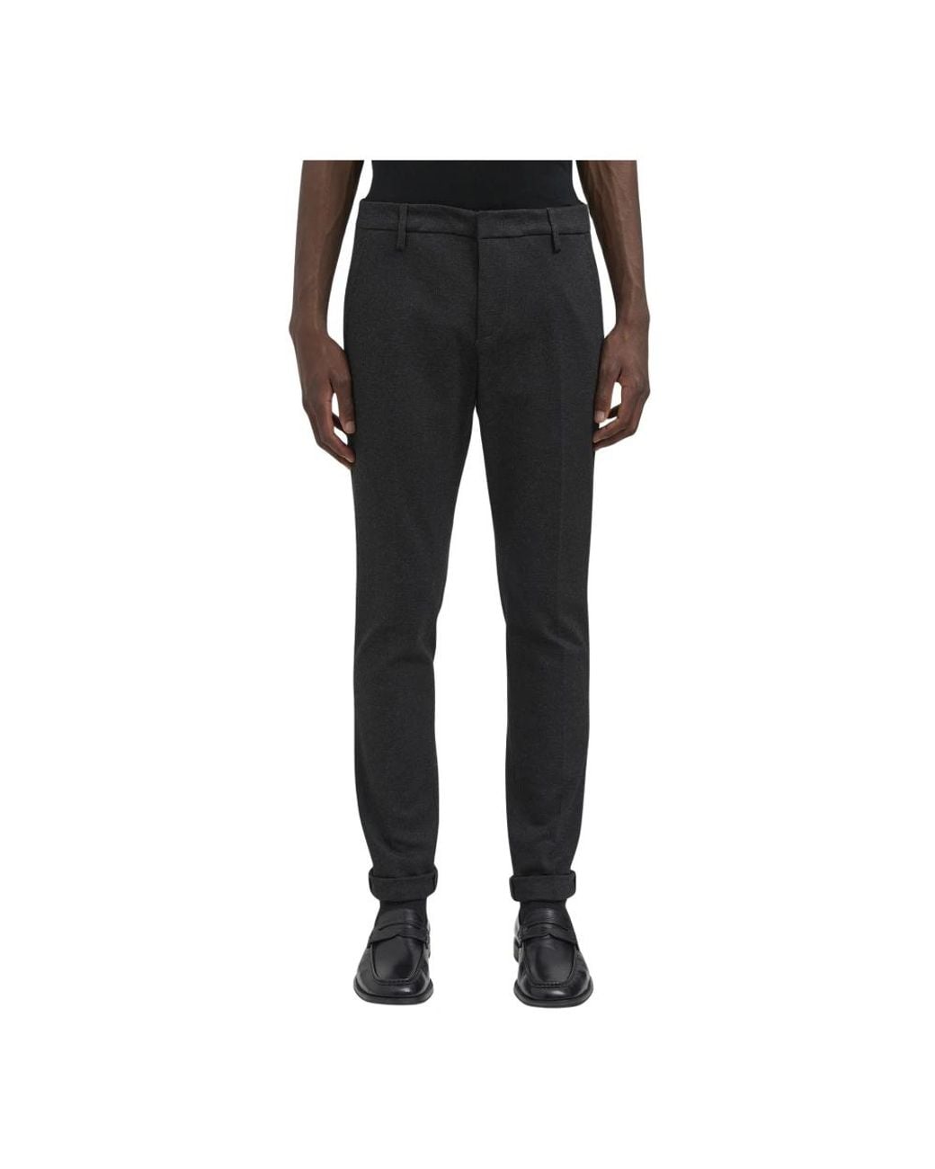 Dondup Black Slim-Fit Trousers for men