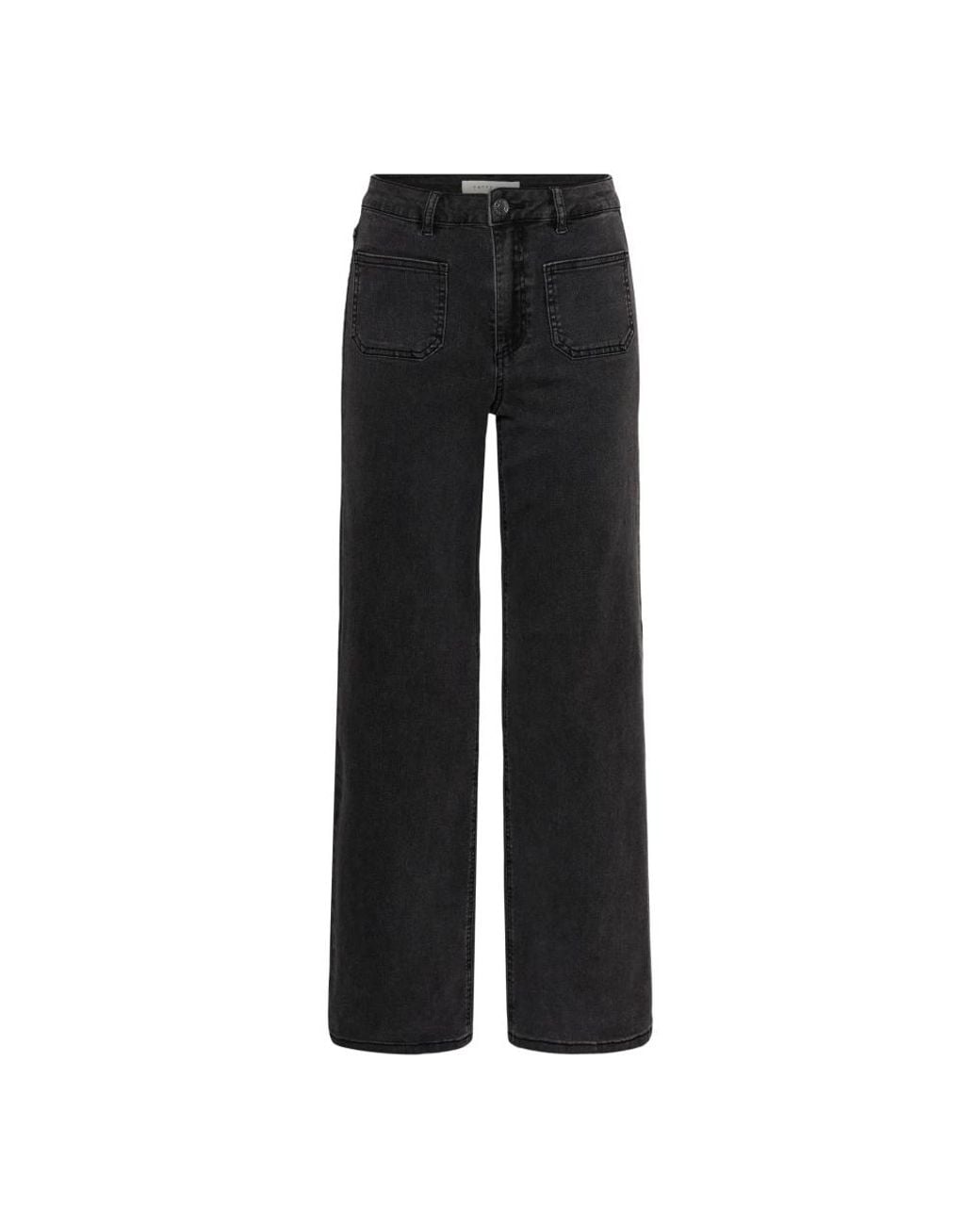 Wide Jeans Kaffe de color Black