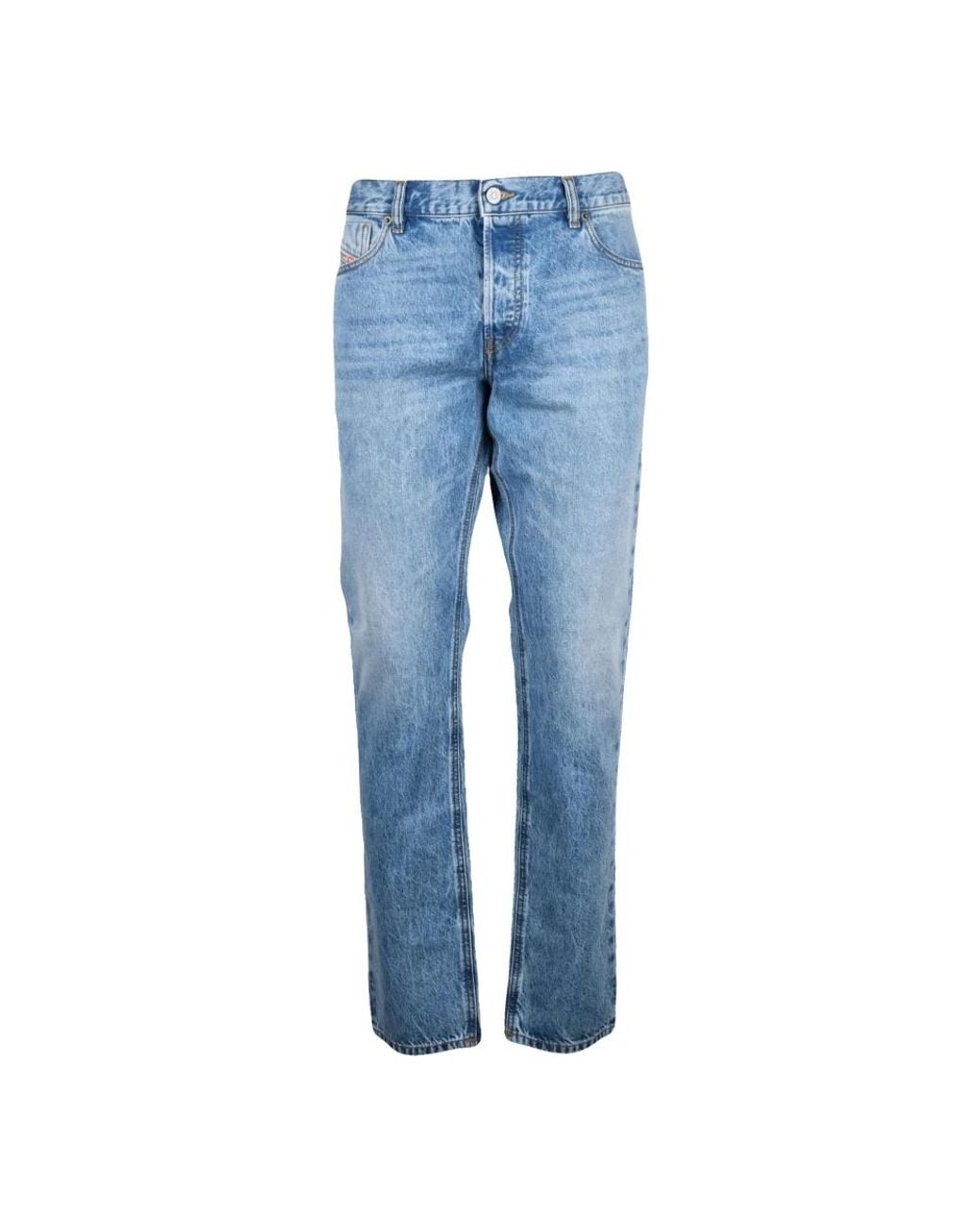 DIESEL Blue Straight Fit Jeans for men