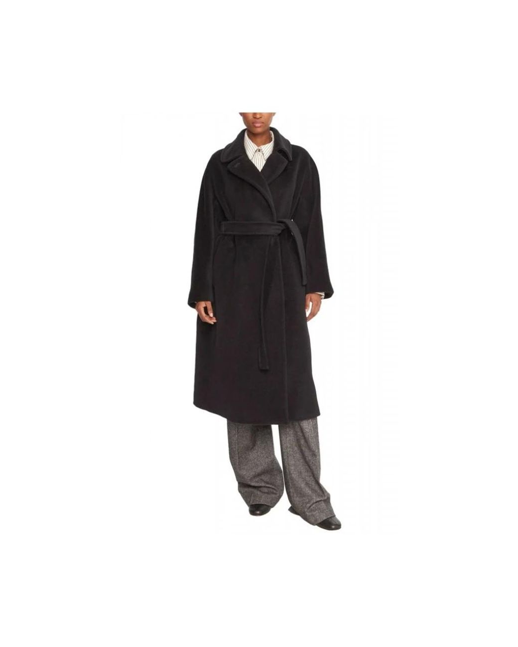 Marella Black Belted Coats