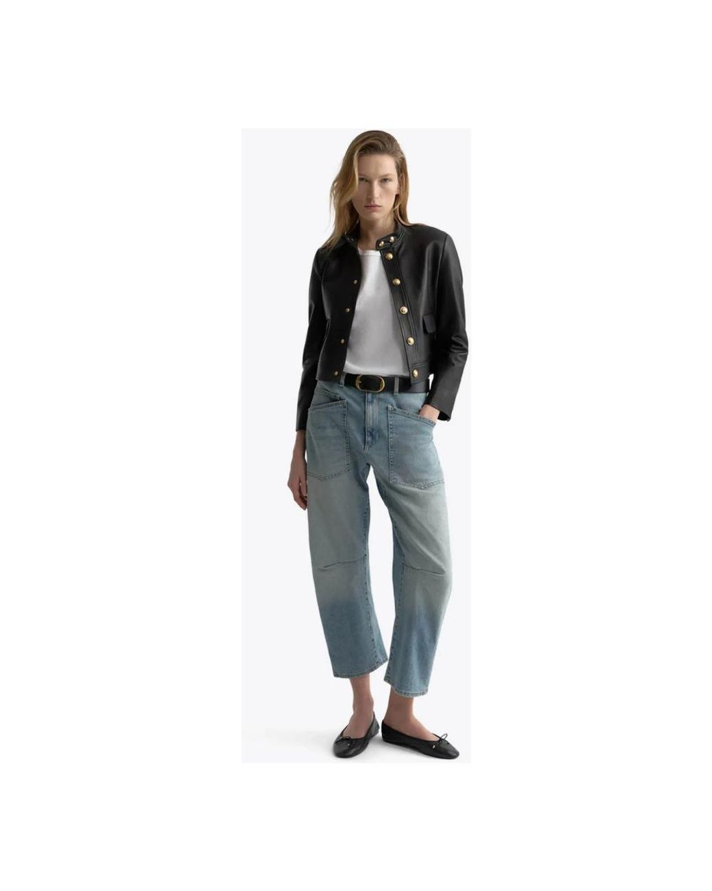 Nili Lotan Blue Cropped Jeans