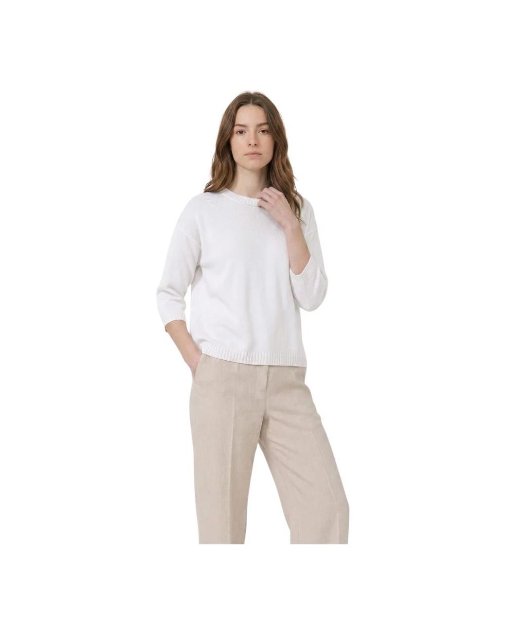 Weekend by Maxmara White Cannone Feinstrick Pullover
