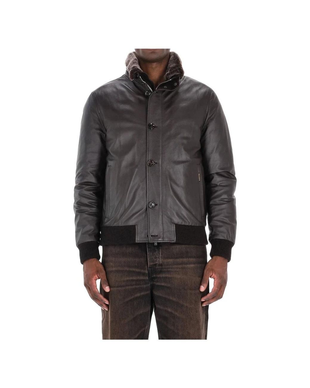 Leather Jackets Moorer pour homme en coloris Gray