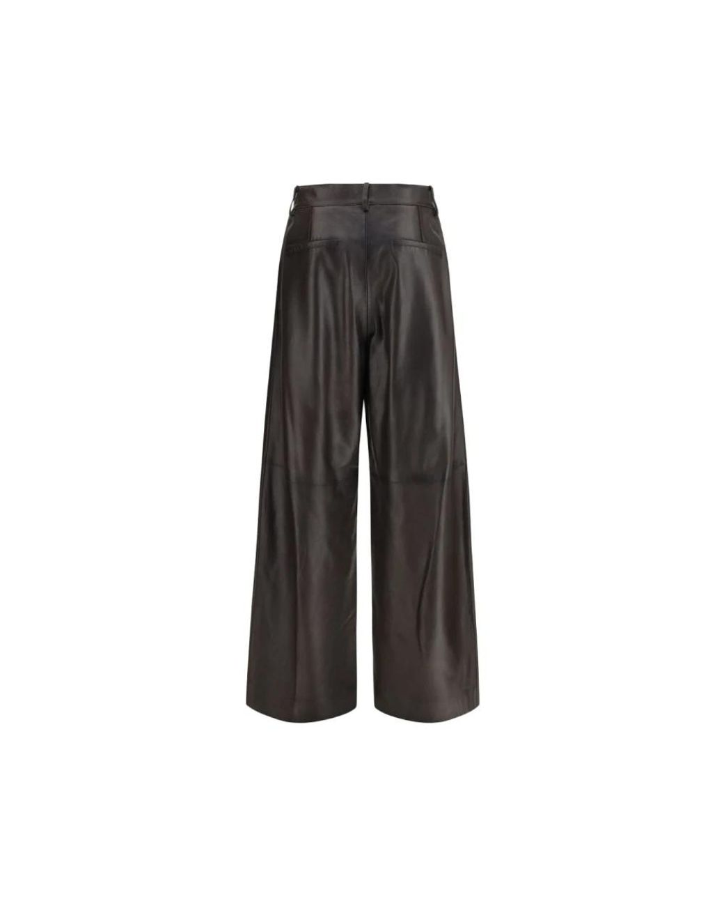 P.A.R.O.S.H. Black Leather Trousers