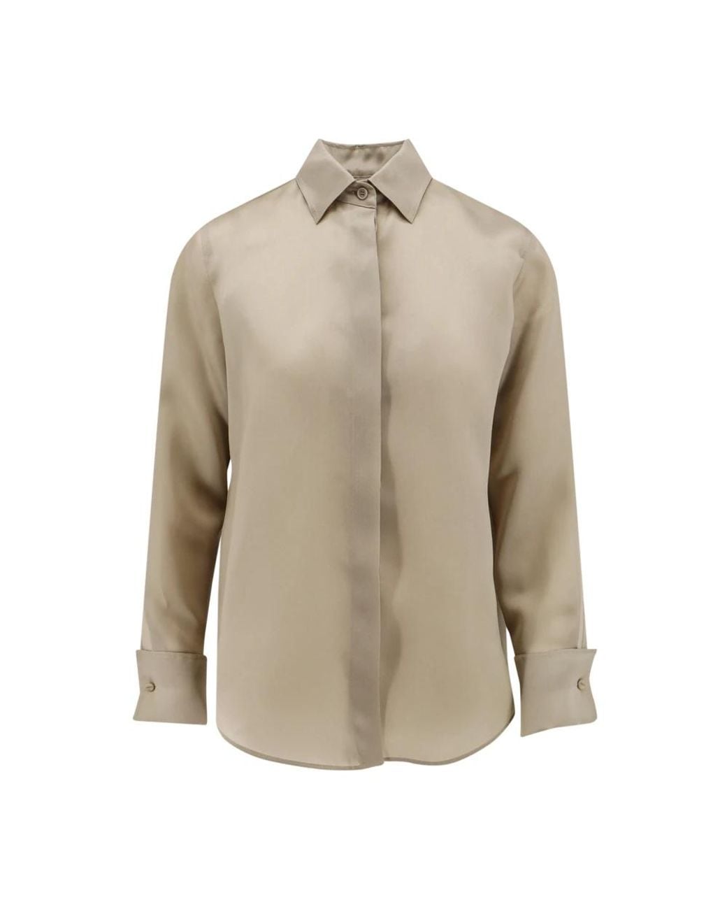 Max Mara Nola Organdy Blouse in het Natural