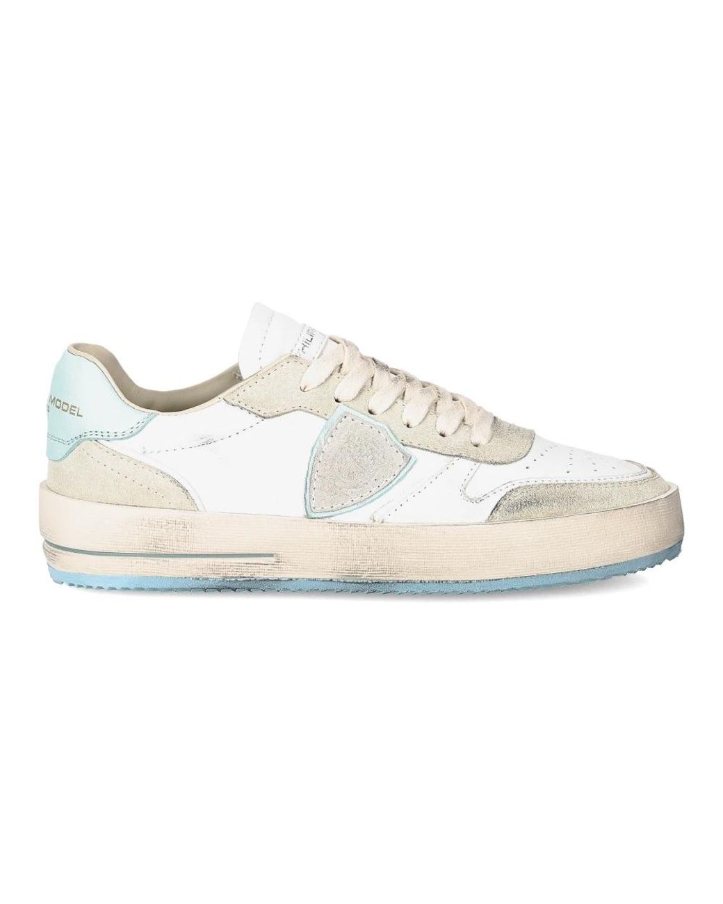 Philippe Model Schoenen ,Wit ,Katoen Sneakers Nice Tennis in het White