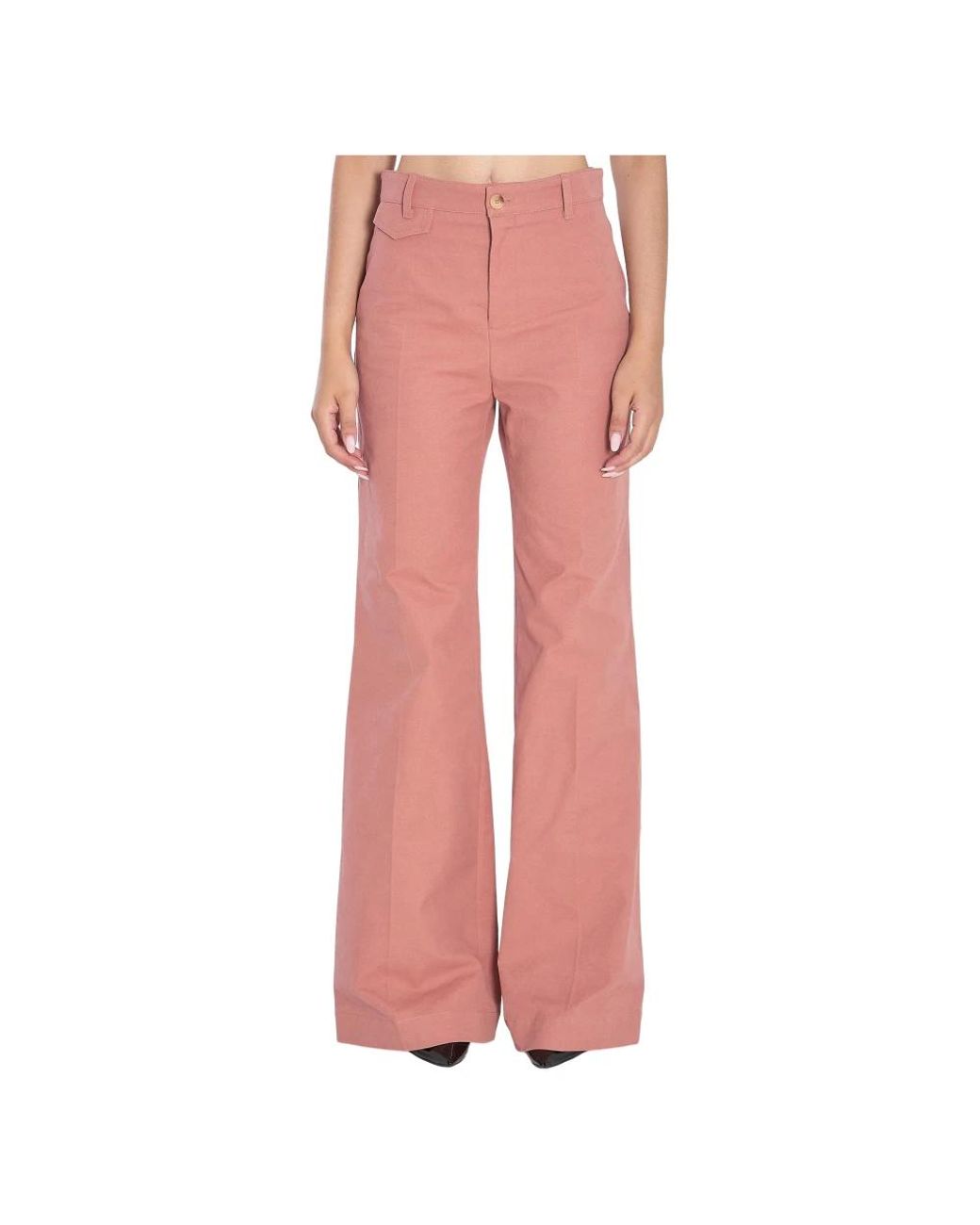 Chloé Pink Wide Trousers