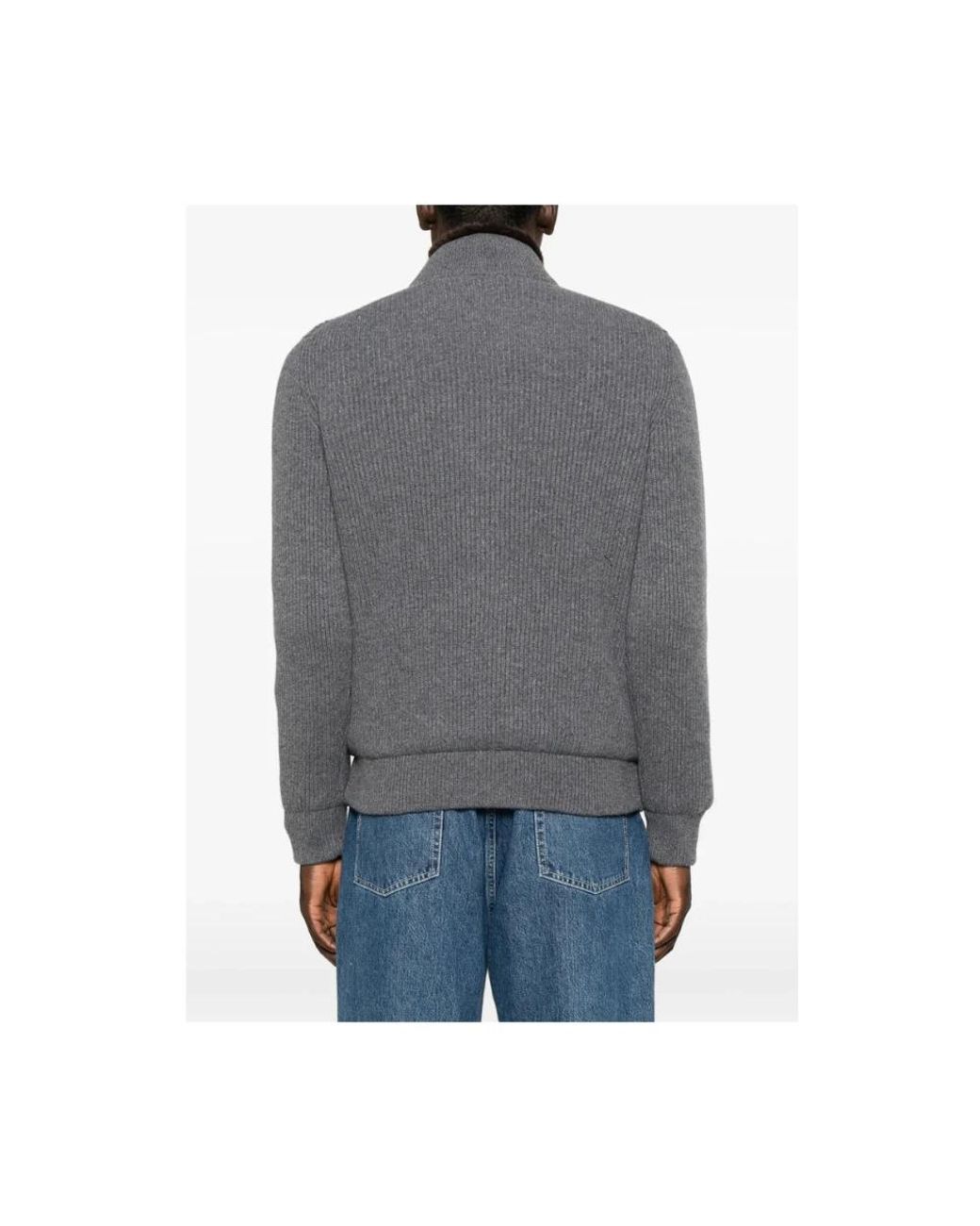 Barba Napoli Gray Cardigans for men