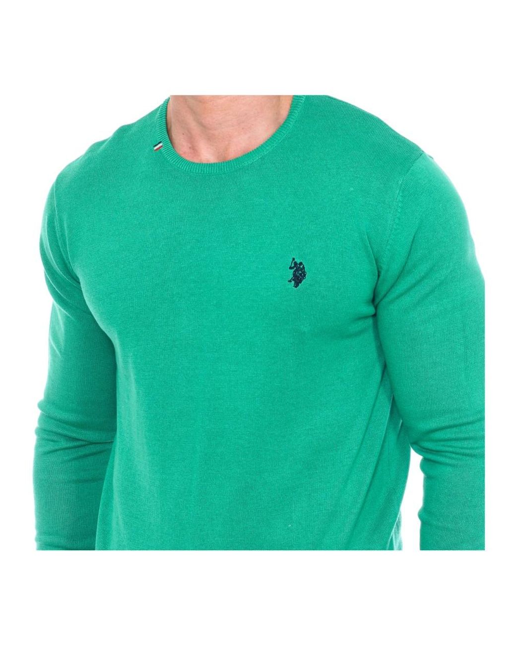 U.S. POLO ASSN. Green Round-Neck Knitwear for men