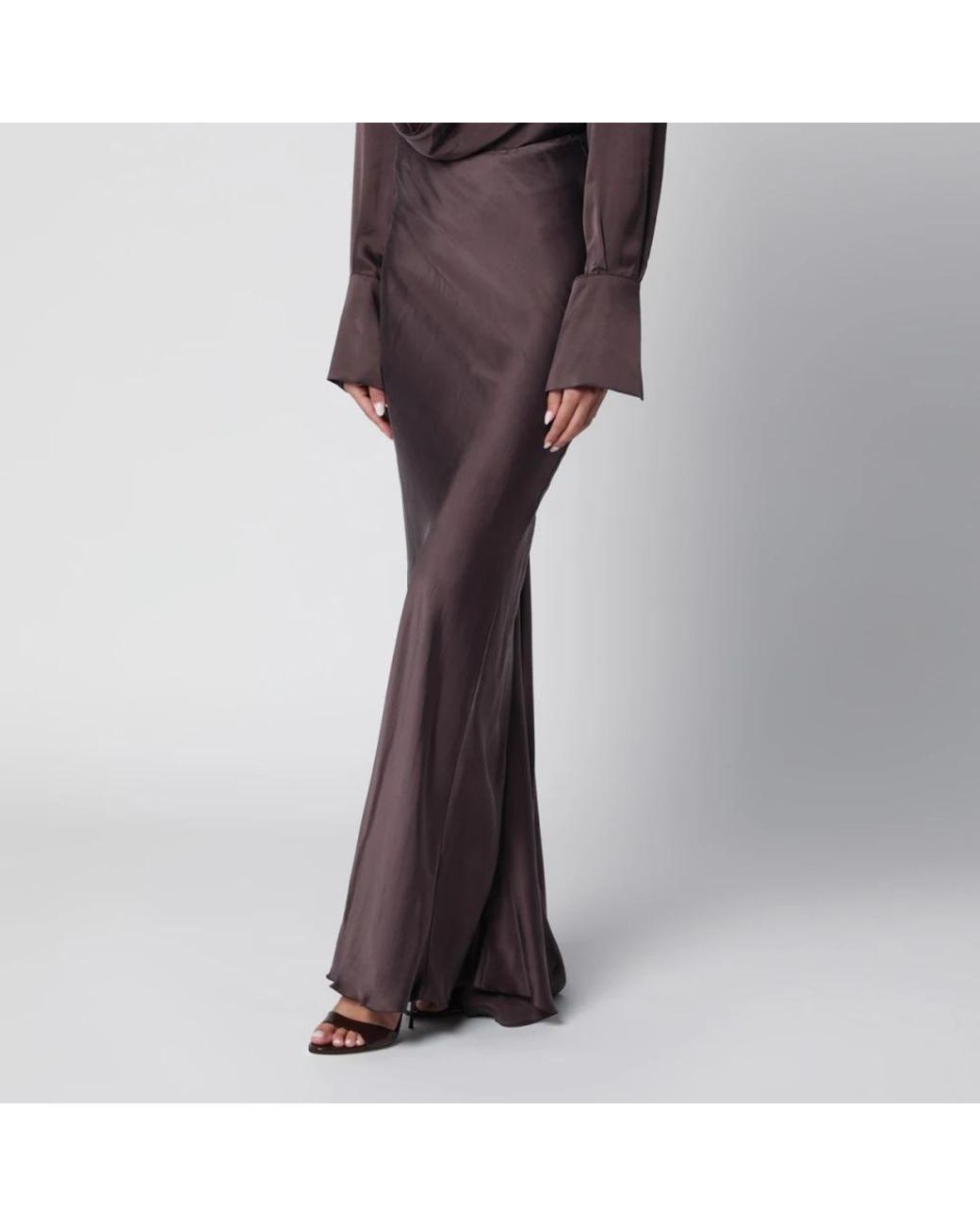 ANDAMANE Brown Maxi Skirts