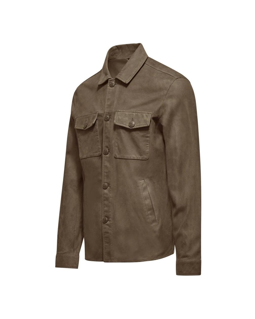 Leather Jackets di Bomboogie in Green da Uomo