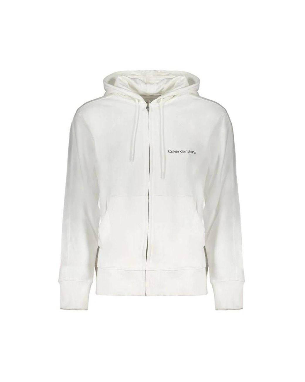 Calvin Klein White Zipup Hoodie J30J300005 for men