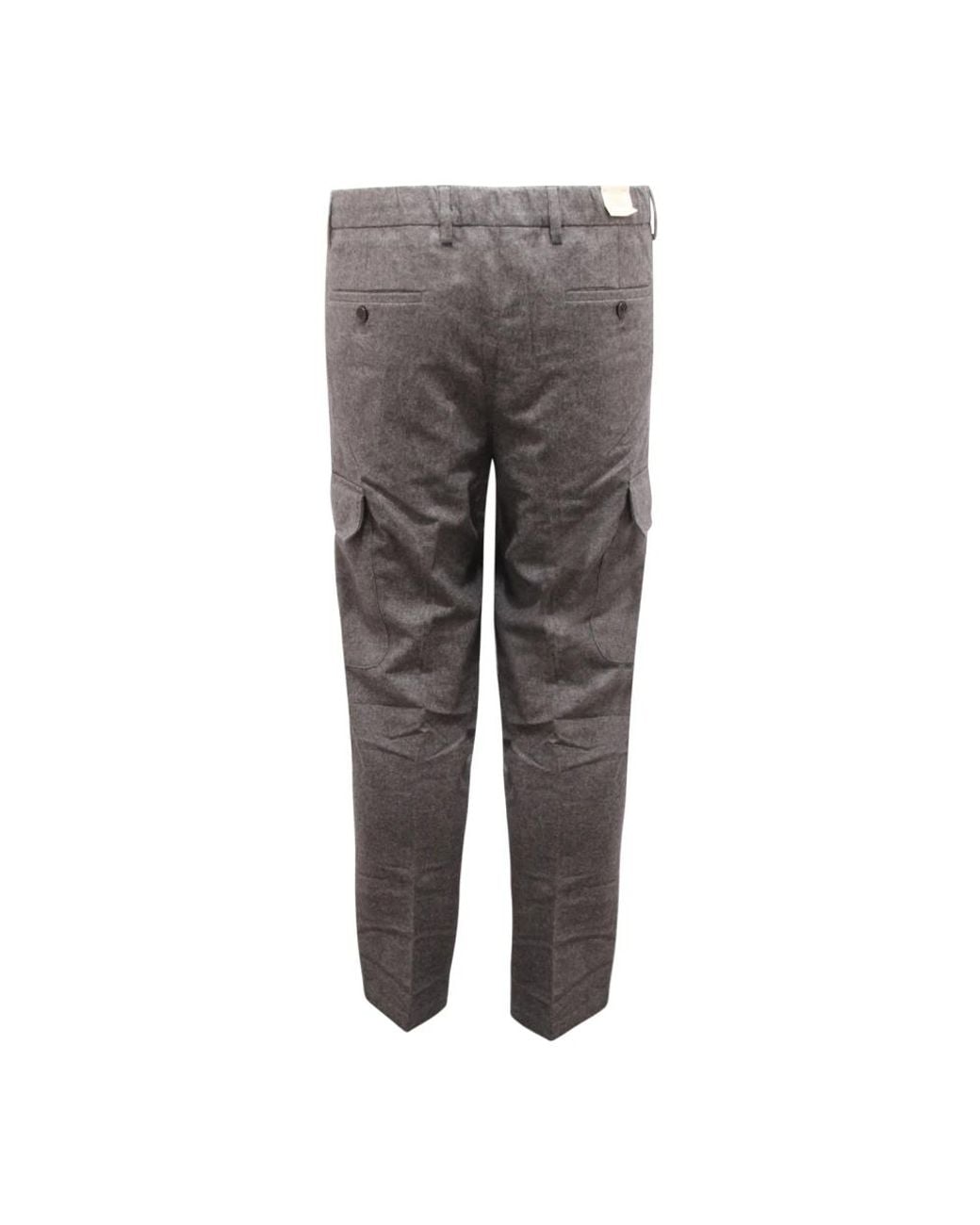 BRIGLIA Gray Slim-Fit Trousers for men