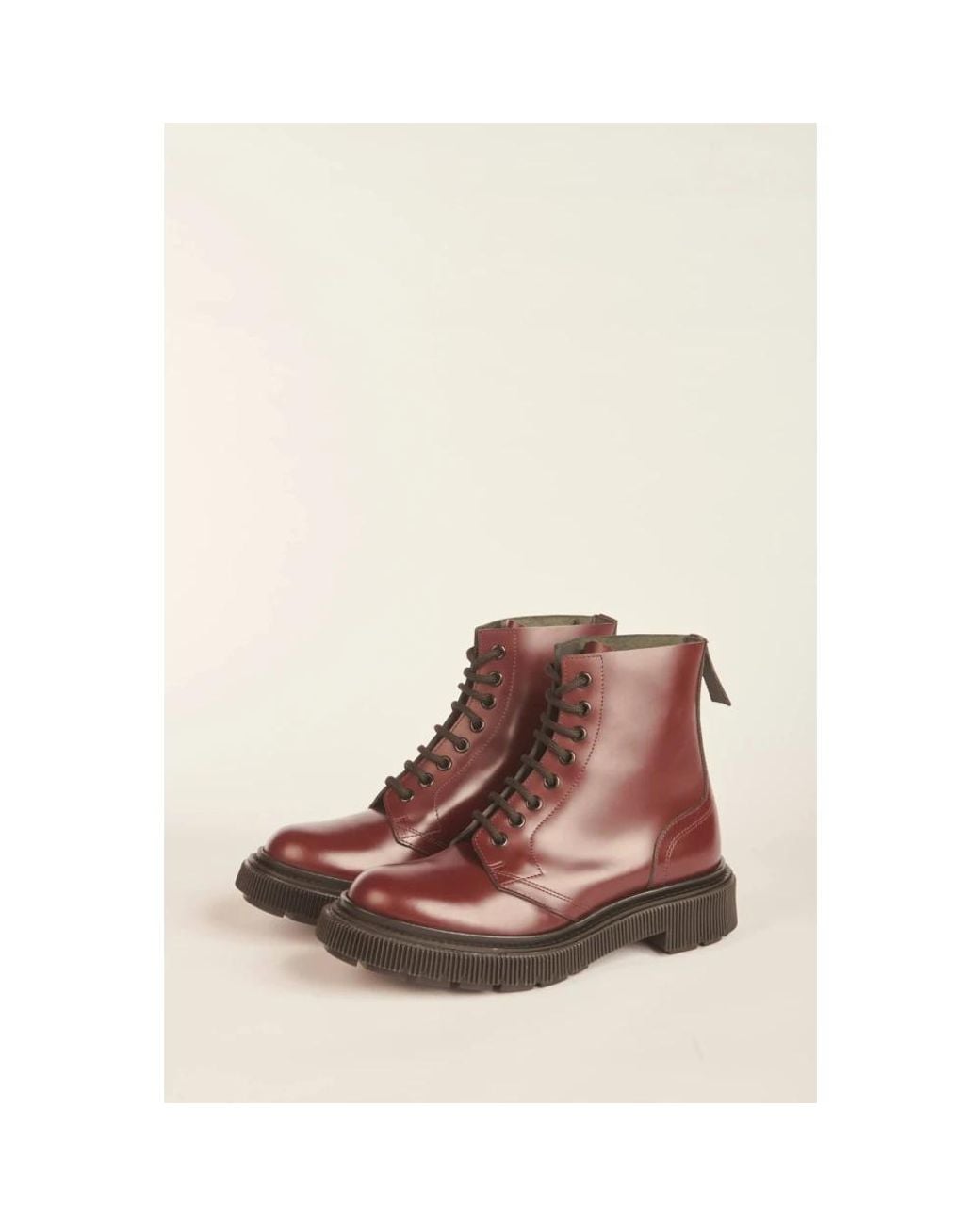 Adieu Brown Lace-Up Boots