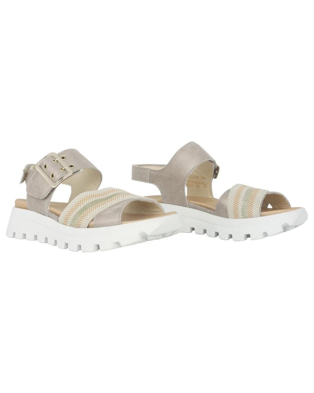 Flat Sandals Waldläufer en coloris Metallic