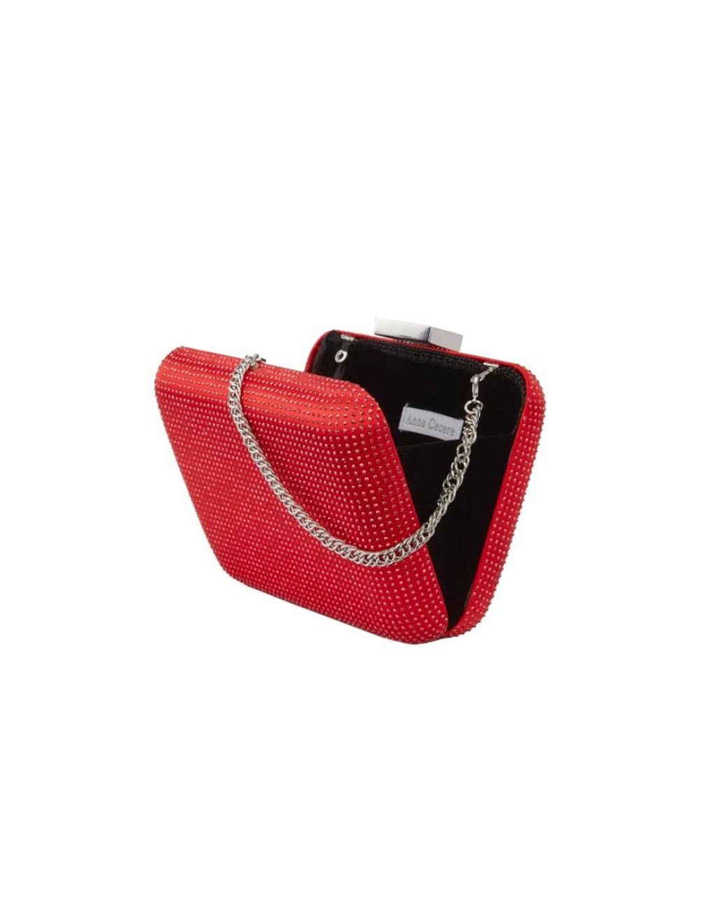 Anna Cecere Red Strass-Clutch