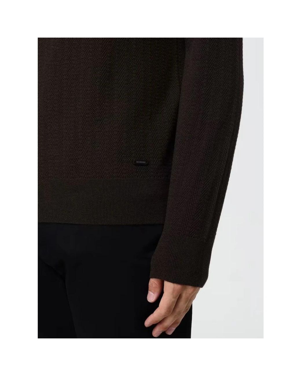 Brooksfield Black Round-Neck Knitwear for men