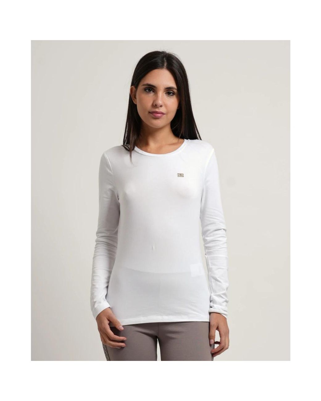 Emporio Armani White Long Sleeve T-Shirts