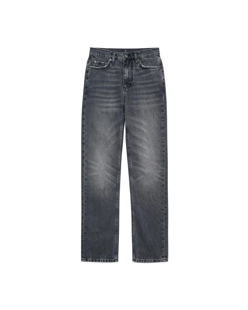Anine Bing Gray Straight Jeans